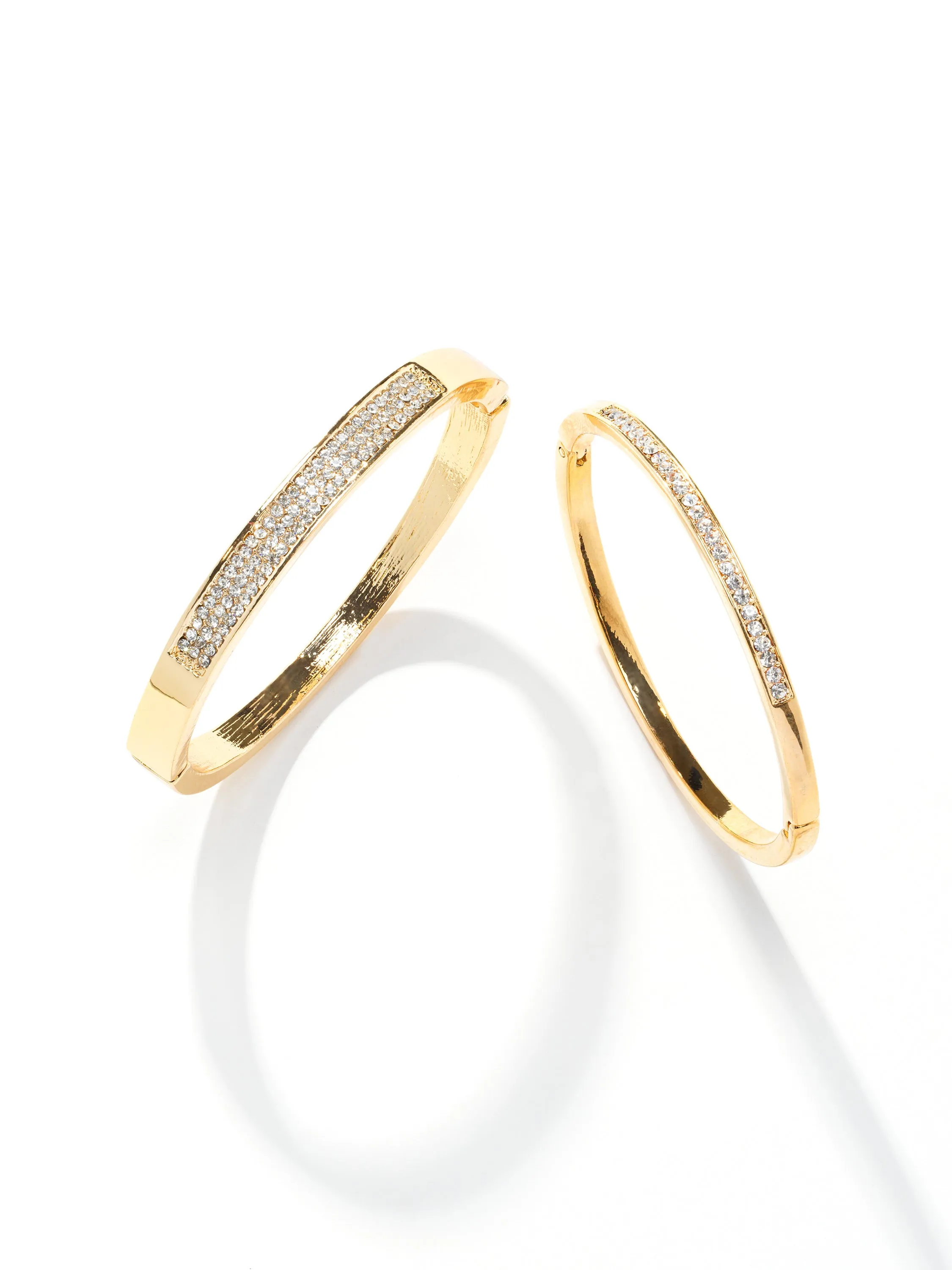 2-Pack Gold Pav Bangles timeless design
