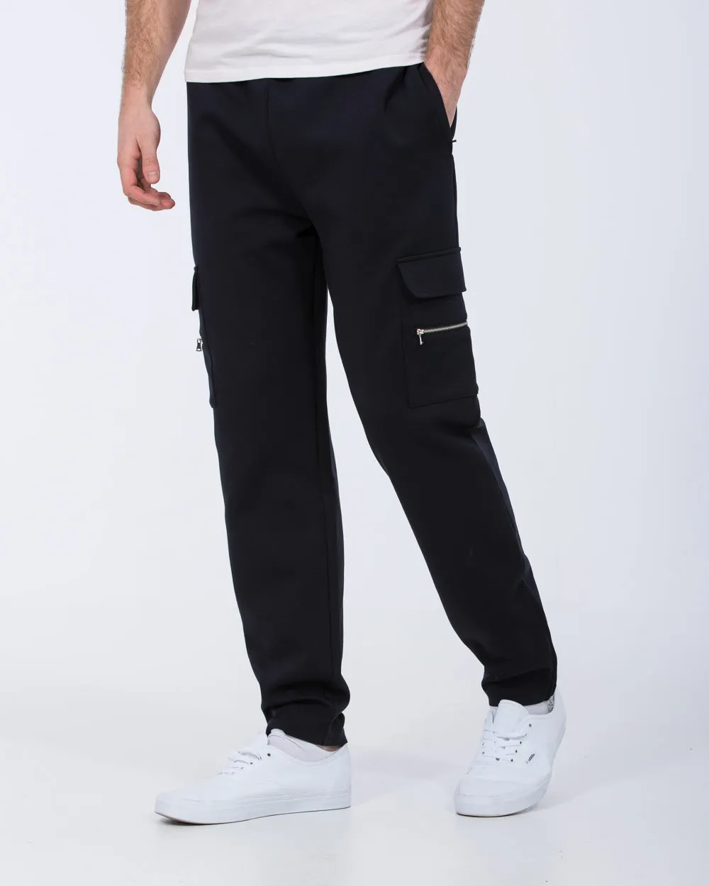 2t Aiden Regular Fit Tall Cargo Joggers (navy) easy wear