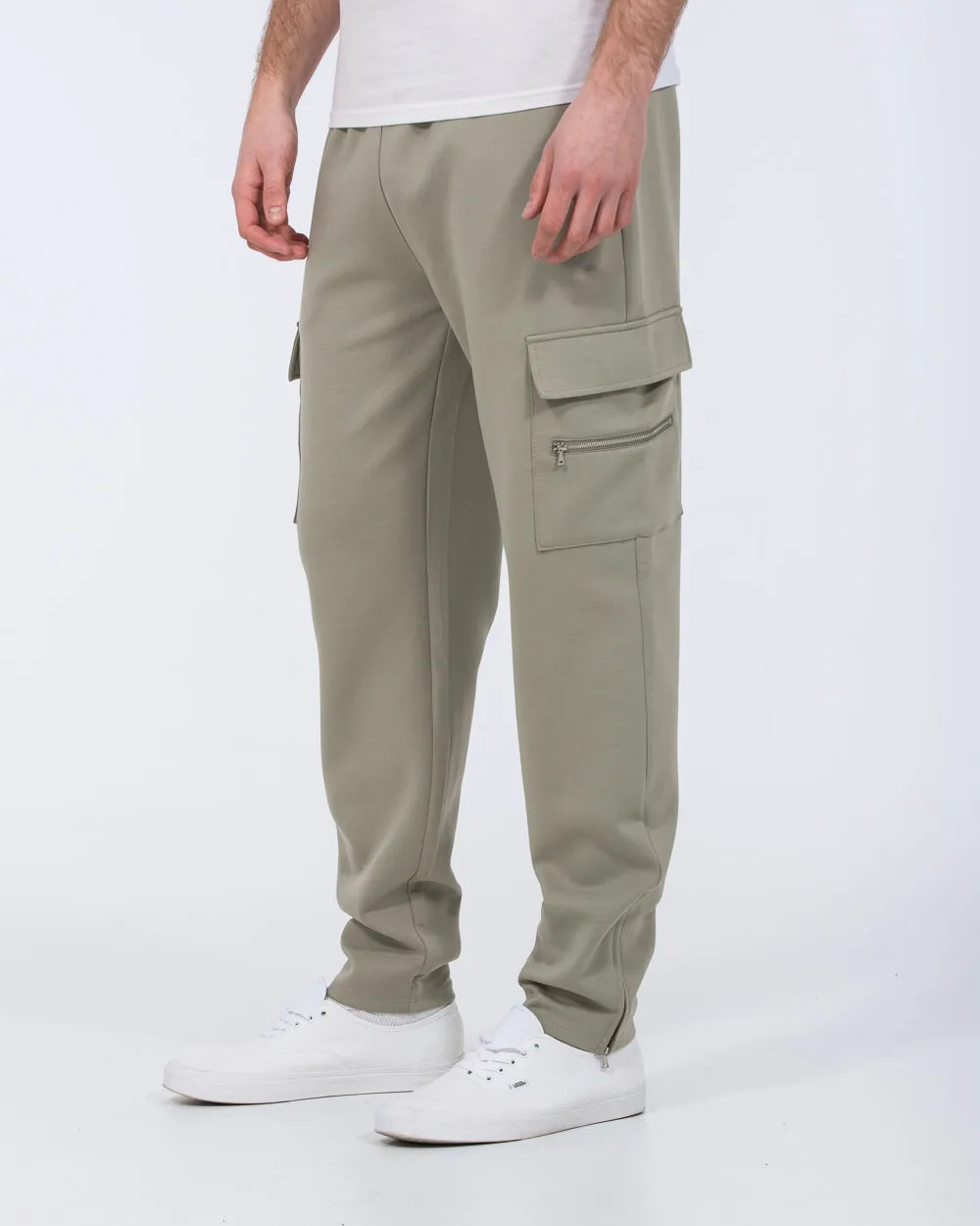 2t Aiden Regular Fit Tall Cargo Joggers (sage) soft touch