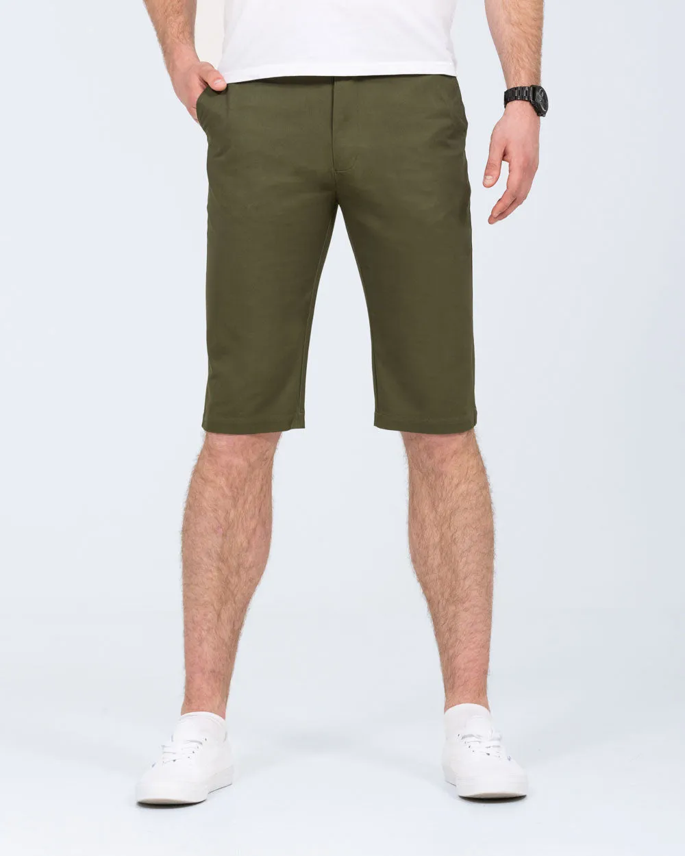 2t Alex Tall Slim Fit Chino Shorts (forest green) sport style