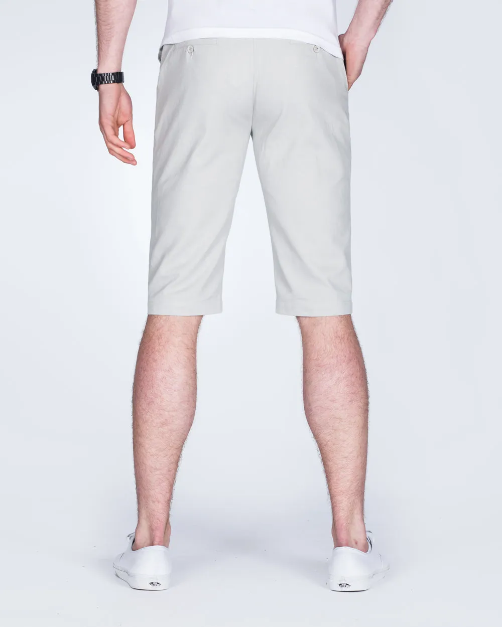 2t Alex Tall Slim Fit Chino Shorts (light grey) colorful match