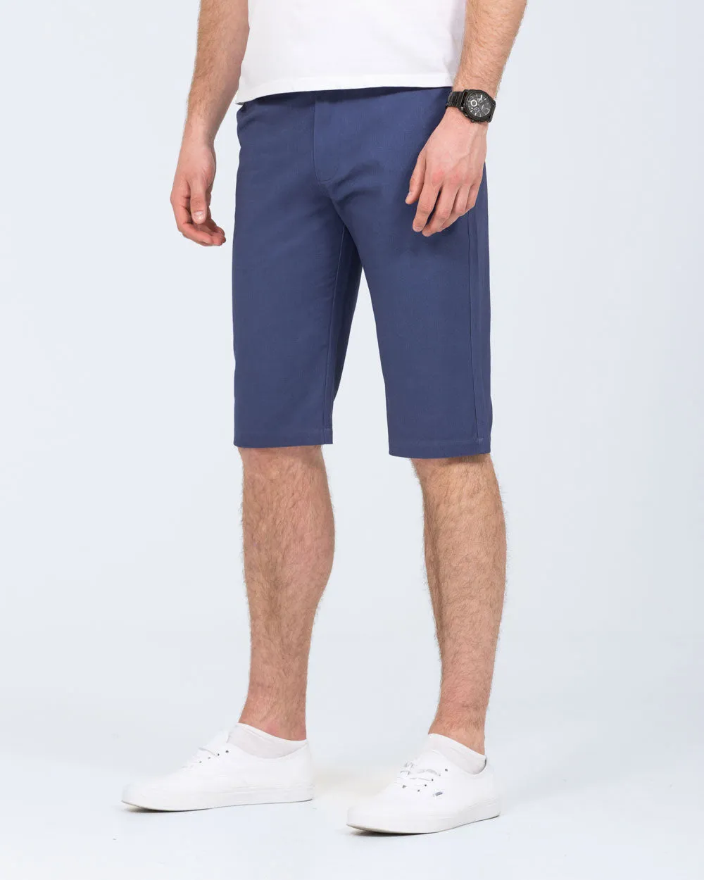 2t Alex Tall Slim Fit Chino Shorts (mid blue) outdoor sport