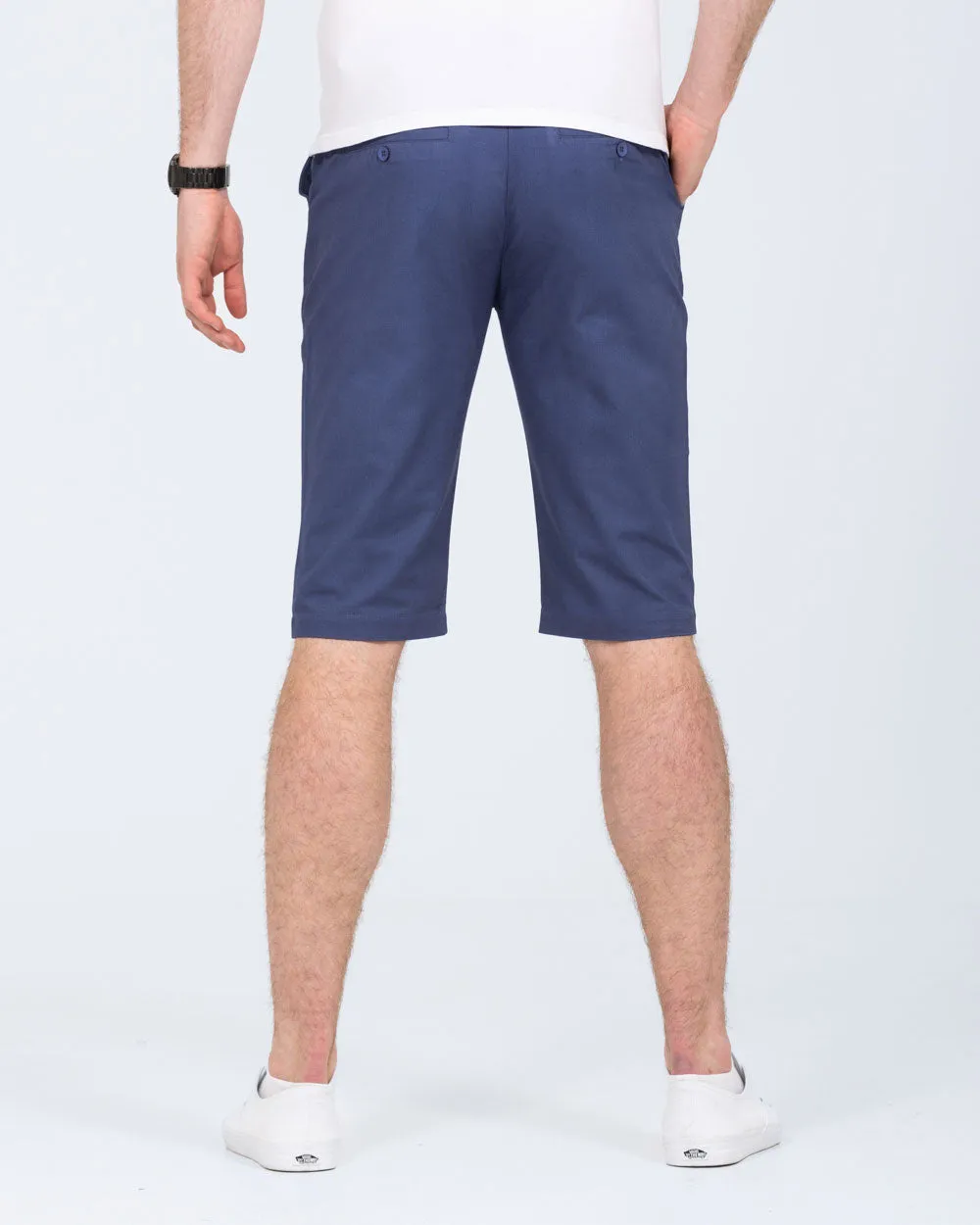2t Alex Tall Slim Fit Chino Shorts (mid blue) fashion wear