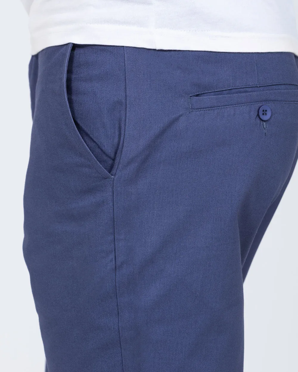 2t Alex Tall Slim Fit Chino Shorts (mid blue) casual versatile