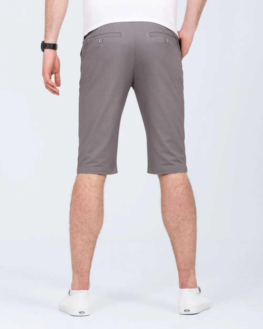 2t Alex Tall Slim Fit Chino Shorts (mid grey) youth design