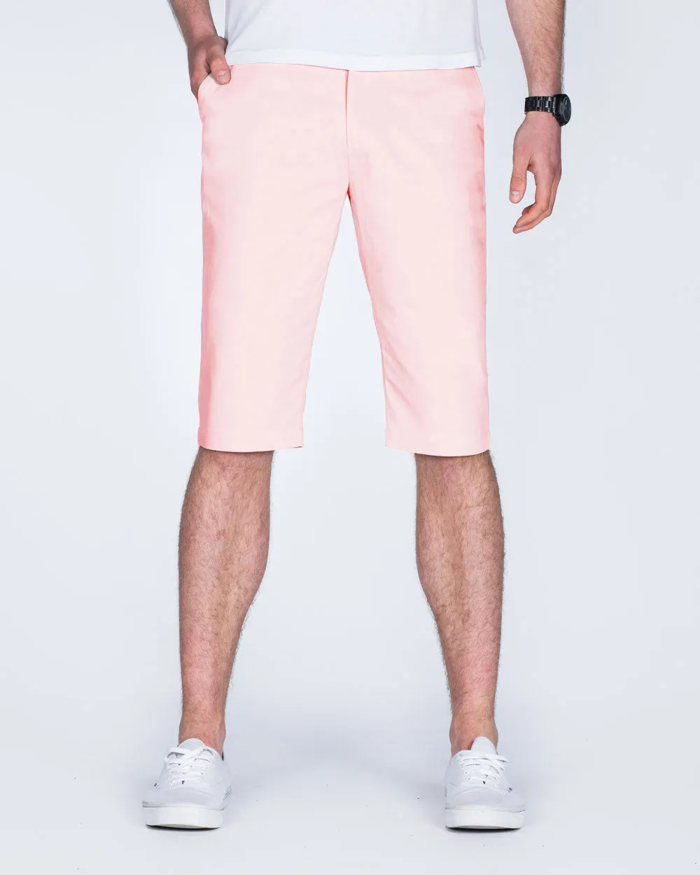 2t Alex Tall Slim Fit Chino Shorts (pink) comfort sport