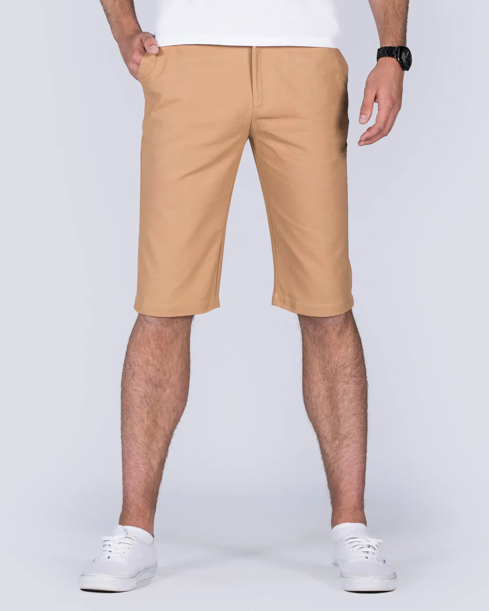 2t Alex Tall Slim Fit Chino Shorts (tan) comfort match