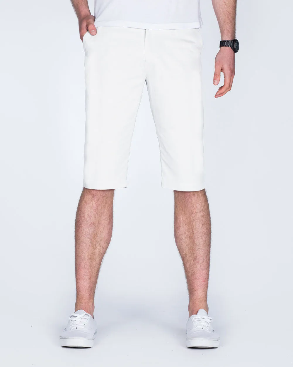 2t Alex Tall Slim Fit Chino Shorts (white) couple style