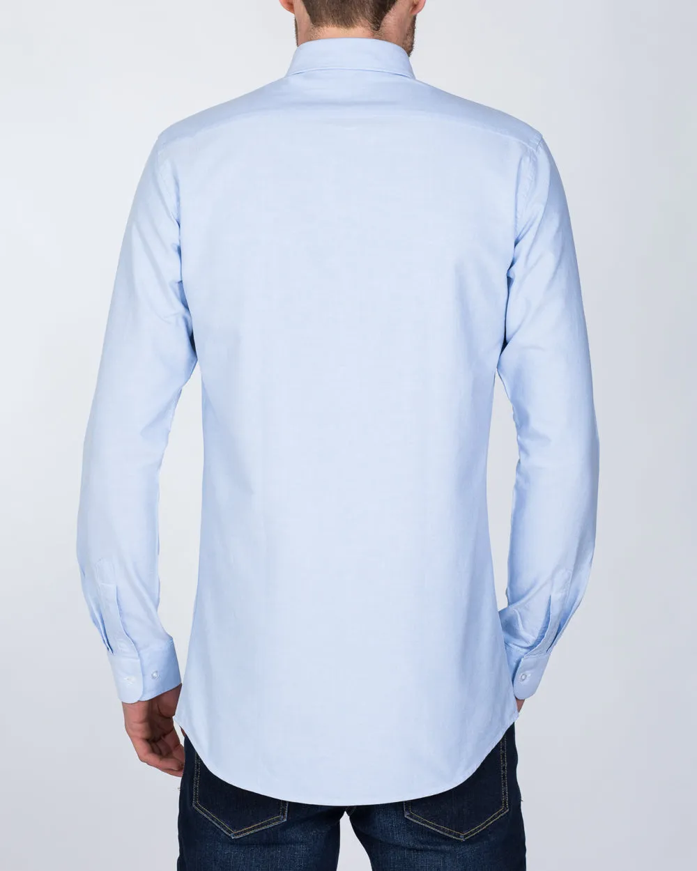 2t Alfie Slim Fit Extra Tall Oxford Shirt (sky) Layer Friendly