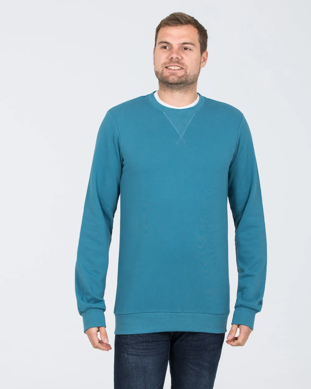 2t Alvin Slim Fit Tall Sweatshirt (airforce blue) soft feel