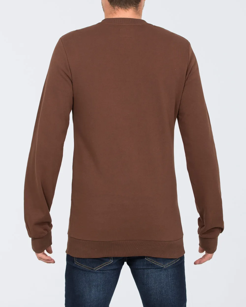 2t Alvin Slim Fit Tall Sweatshirt (brown) elegant base