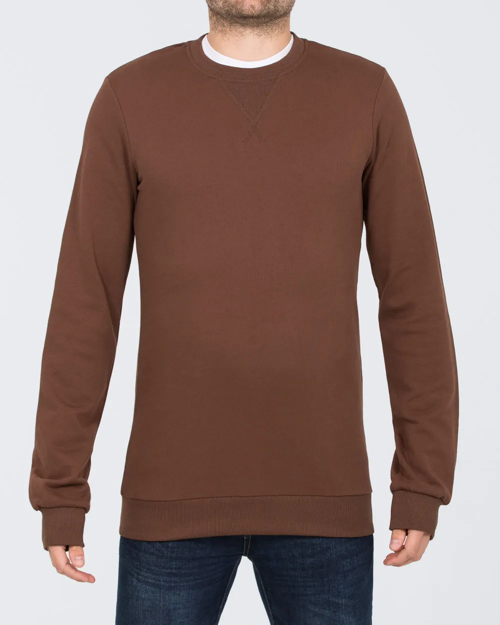 2t Alvin Slim Fit Tall Sweatshirt (brown) urban style