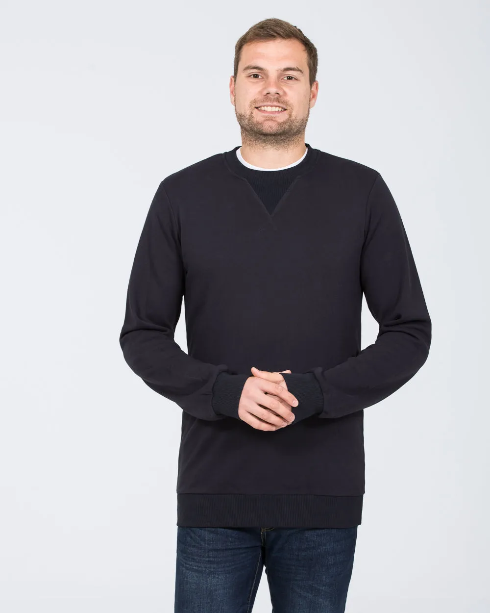 2t Alvin Slim Fit Tall Sweatshirt (navy) nature feel