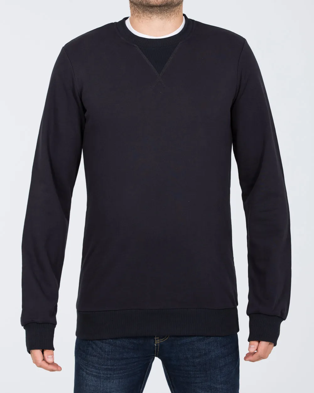 2t Alvin Slim Fit Tall Sweatshirt (navy) weekend mood