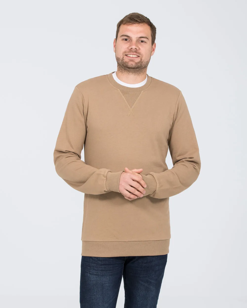 2t Alvin Slim Fit Tall Sweatshirt (taupe) chill zone