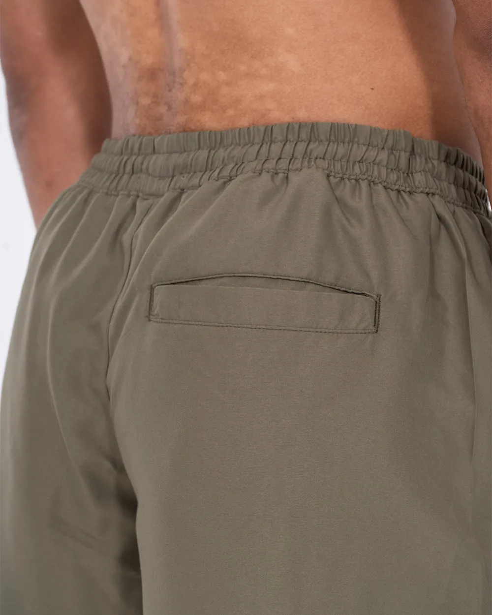 2t Aray Tall Embroidered Palm Swim Shorts (khaki) retro trend