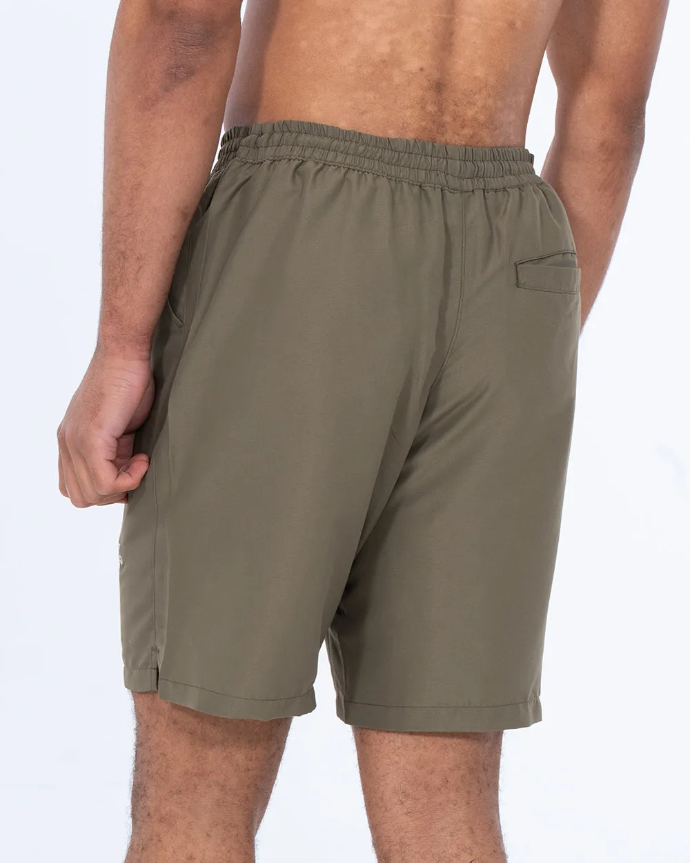 2t Aray Tall Embroidered Palm Swim Shorts (khaki) sport experience