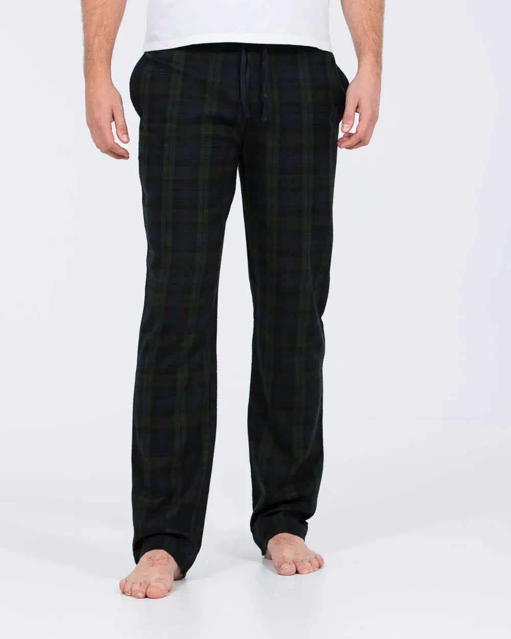 2t Ashton Tall Pyjama Bottoms (navy/green) Comfort feel