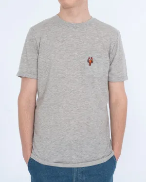 2t Benji Tall Embroidered Pocket T-Shirt (light grey) strong mood