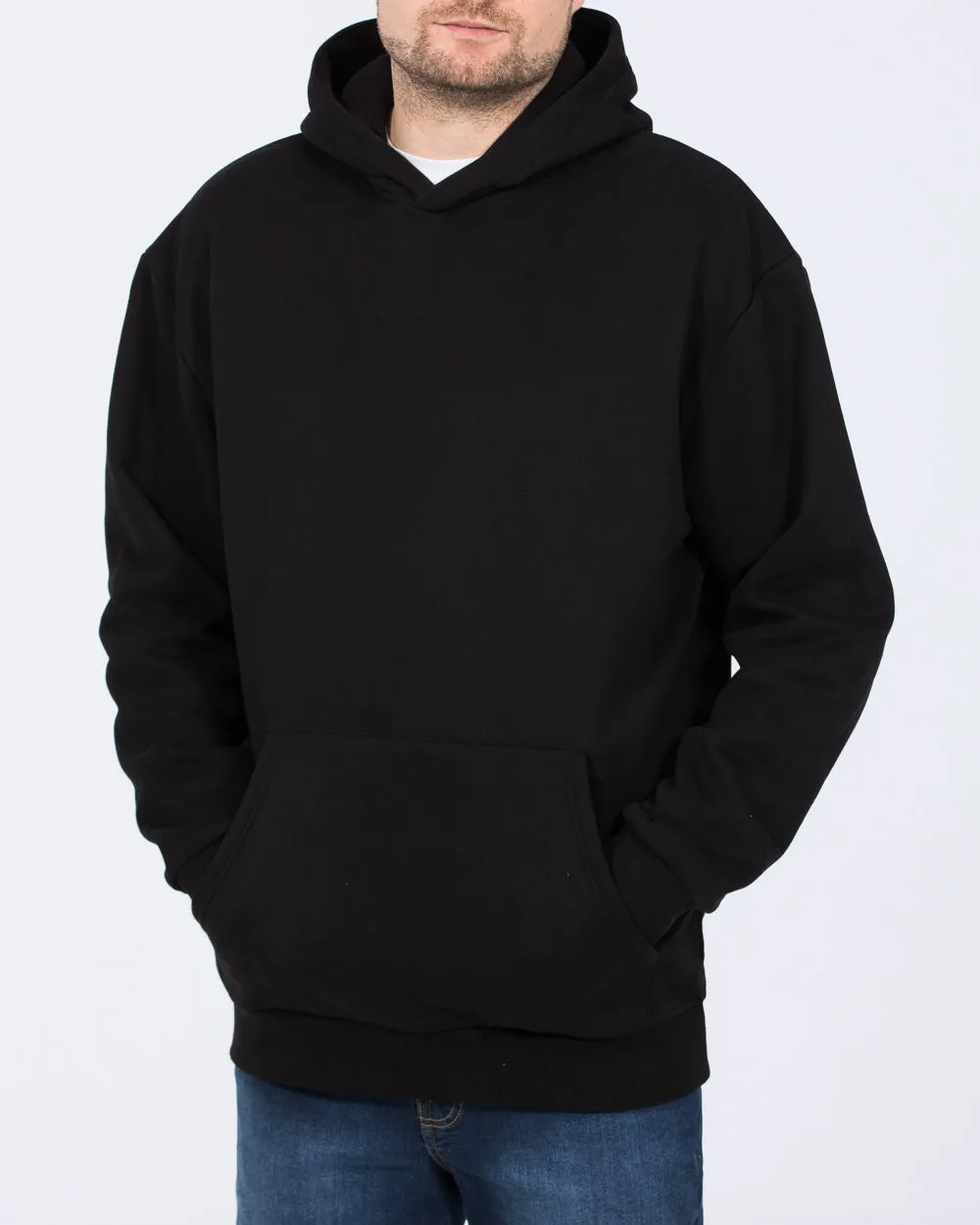 2t Blaine Tall Heavyweight Oversized Hoodie (black) air feel