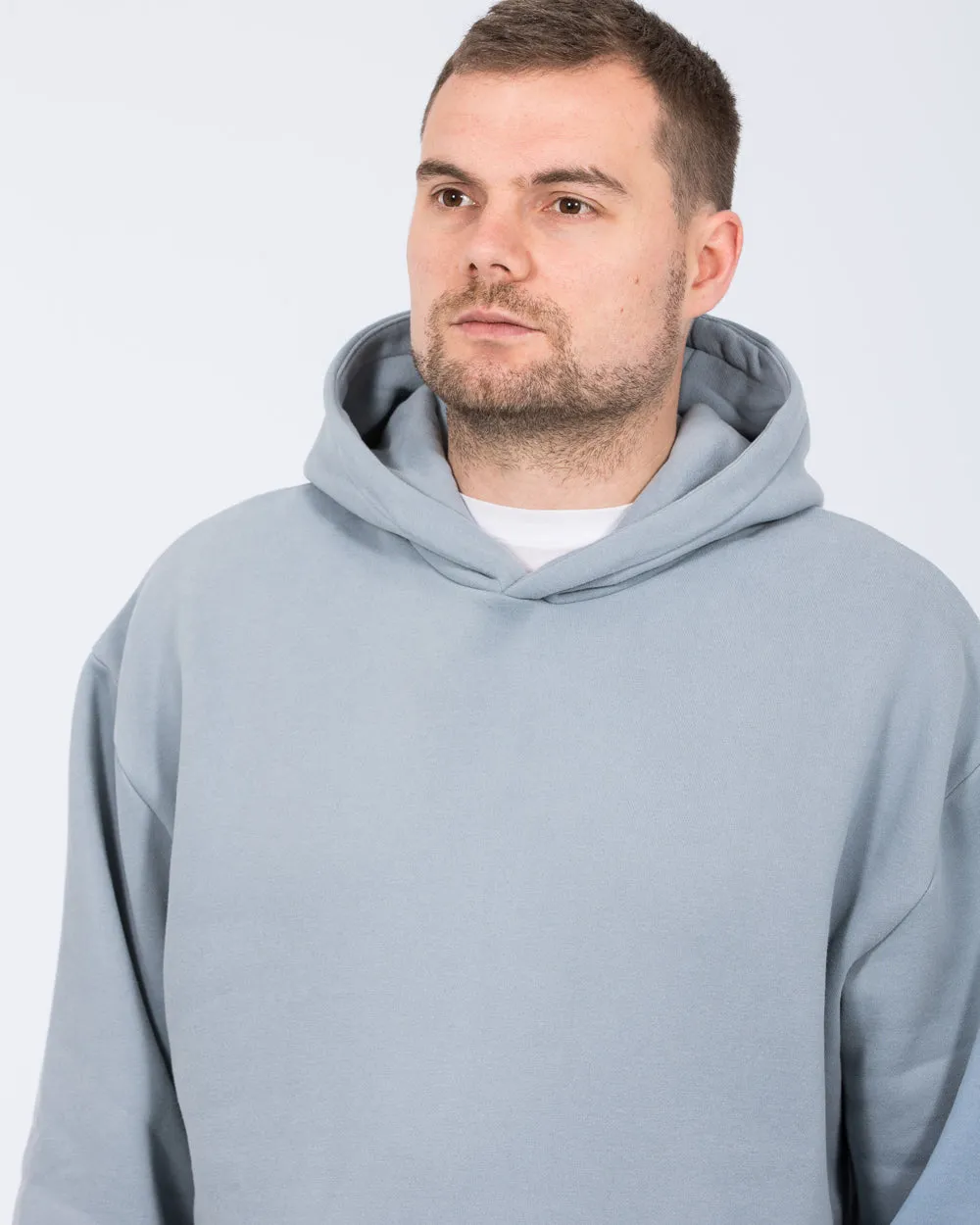 2t Blaine Tall Heavyweight Oversized Hoodie (dusky blue) laidback look