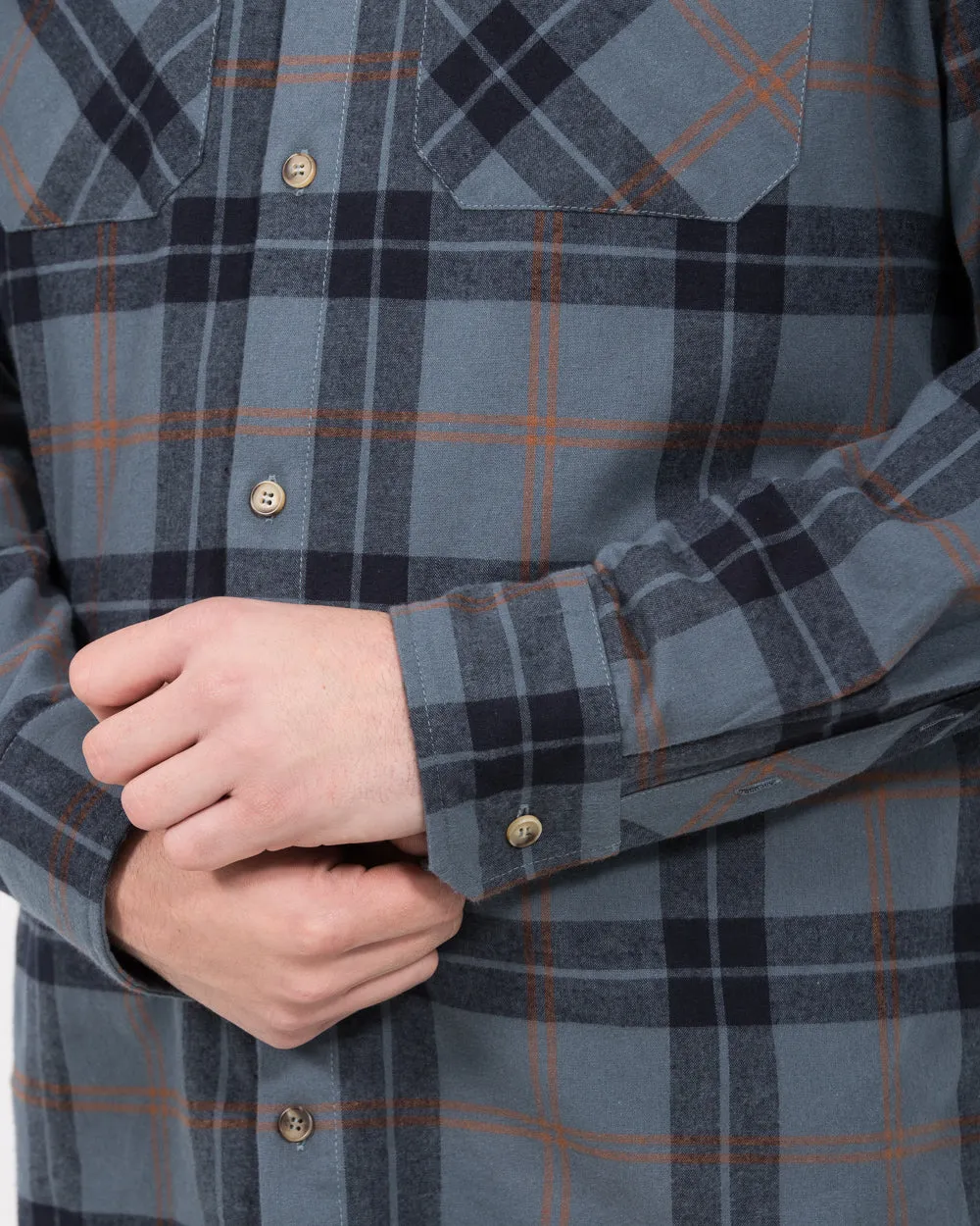 2t Bradley Tall Relaxed Fit Raglan Checked Shirt (blue) High Street