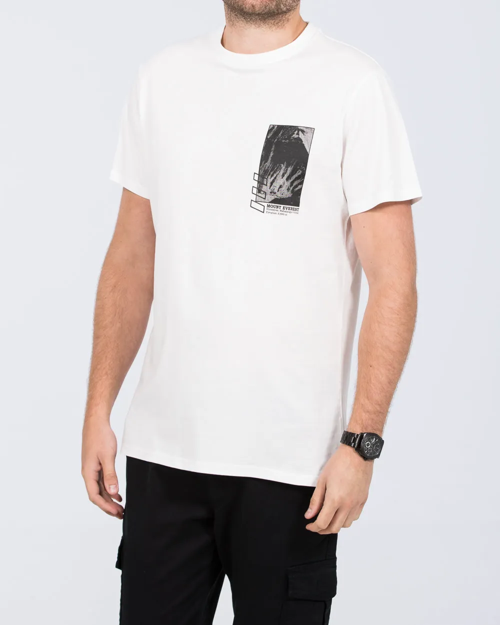 2t Brodie Tall Mount Everest Regular Fit T-Shirt (white) day vibe