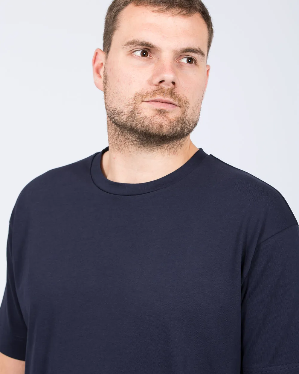 2t Bruno Tall Oversized  T-Shirt (navy) cotton blend