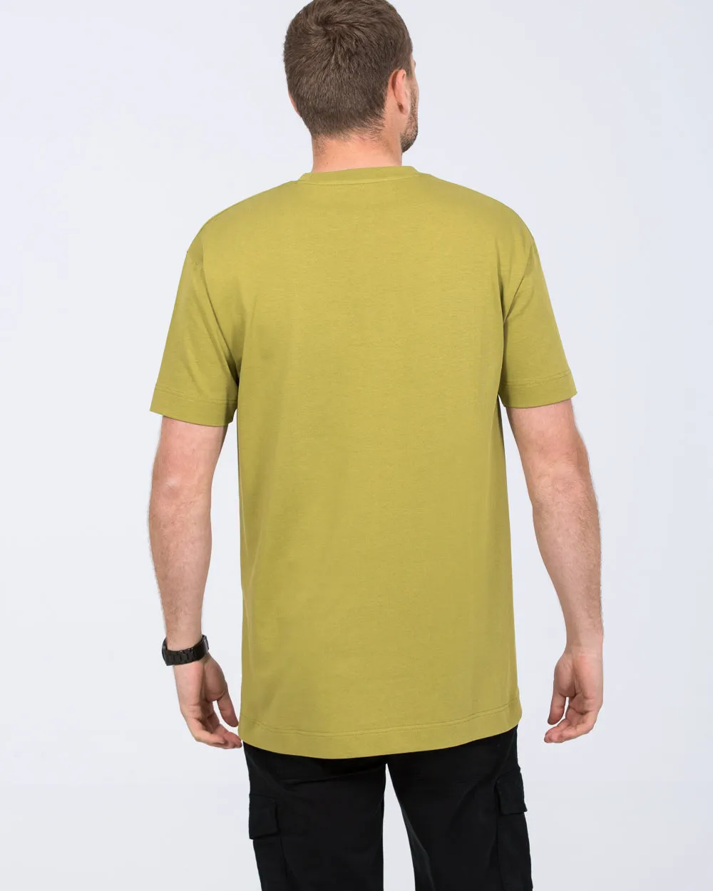 2t Bruno Tall Oversized  T-Shirt (olive) music feel