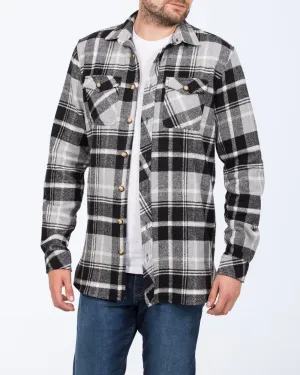 2t Caleb Tall Checked Shacket (neutral) Classic Ease