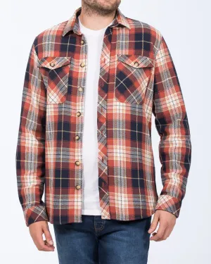 2t Caleb Tall Checked Shacket (rust) Smooth Touch