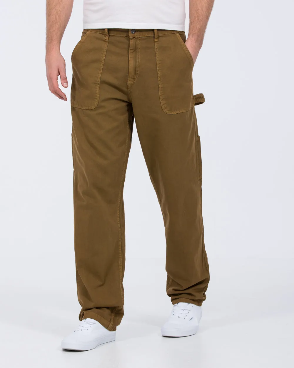 2t Calum Tall Loose Fit Carpenter Trousers (tan) summer style