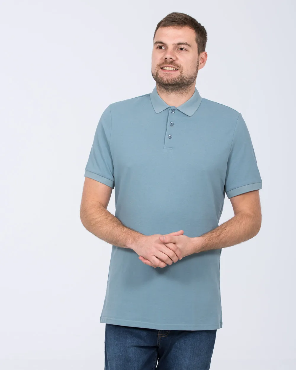 2t Cameron Regular Fit Tall Polo Shirt (slate) sharp mood