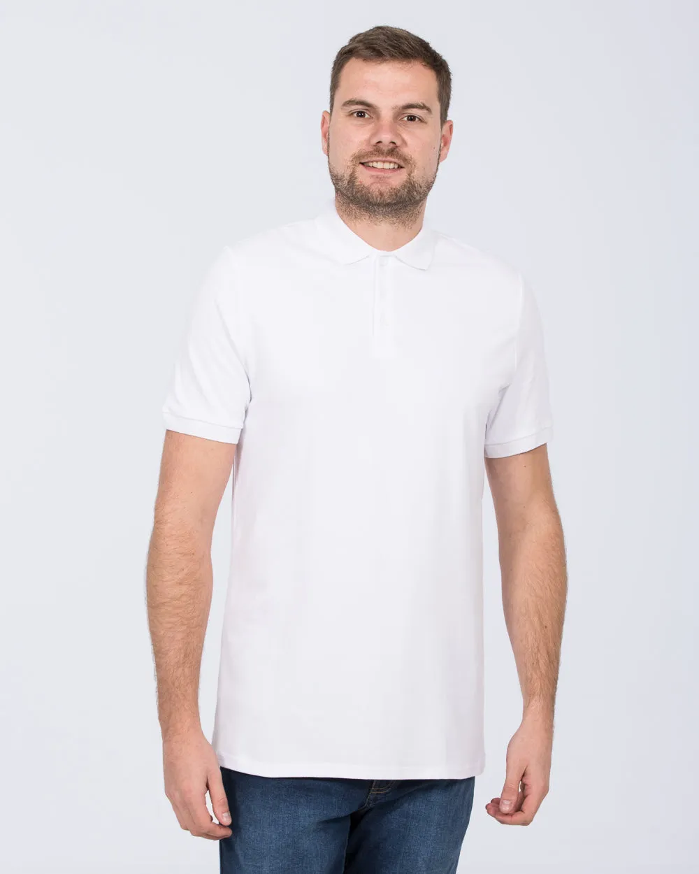 2t Cameron Regular Fit Tall Polo Shirt (white) modern mode