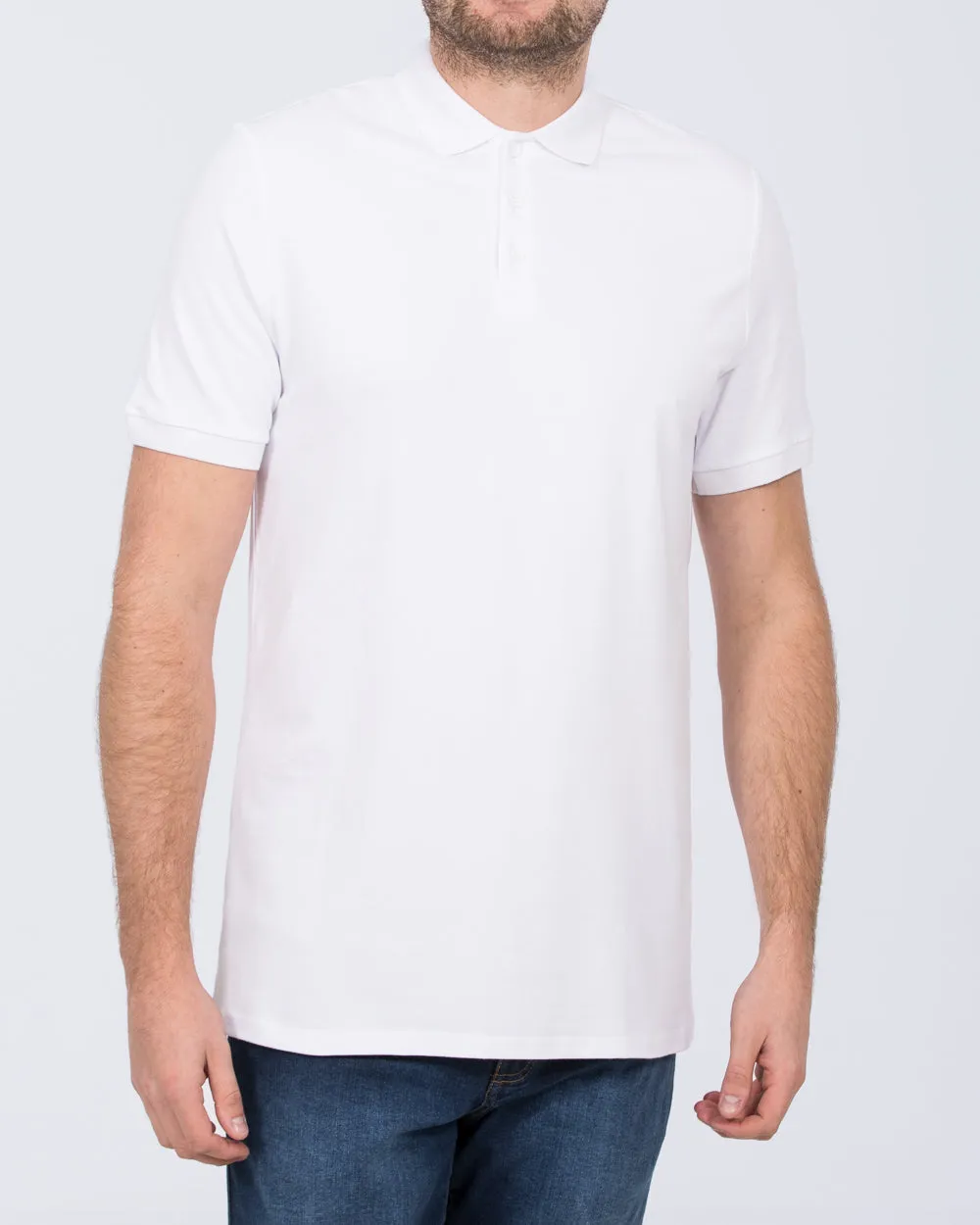 2t Cameron Regular Fit Tall Polo Shirt (white) sun ready