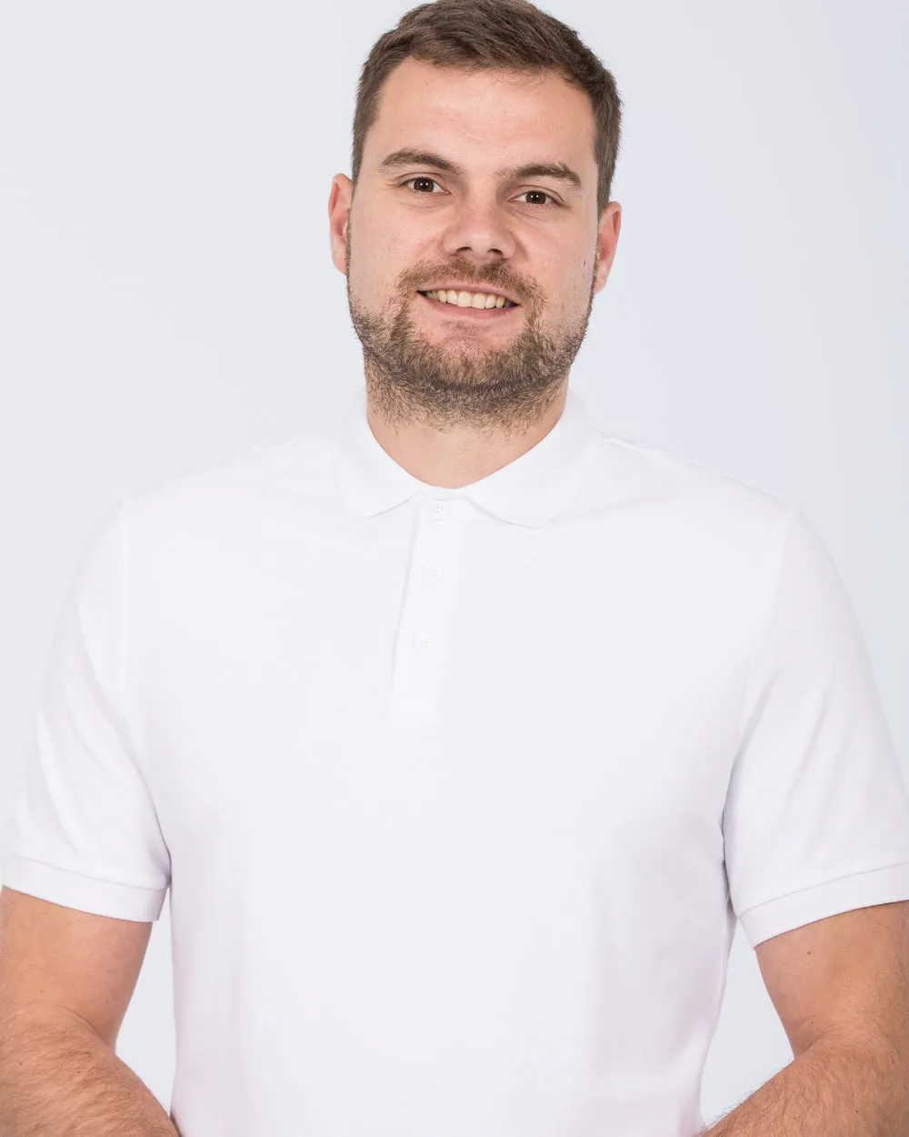2t Cameron Regular Fit Tall Polo Shirt (white) tailored ease