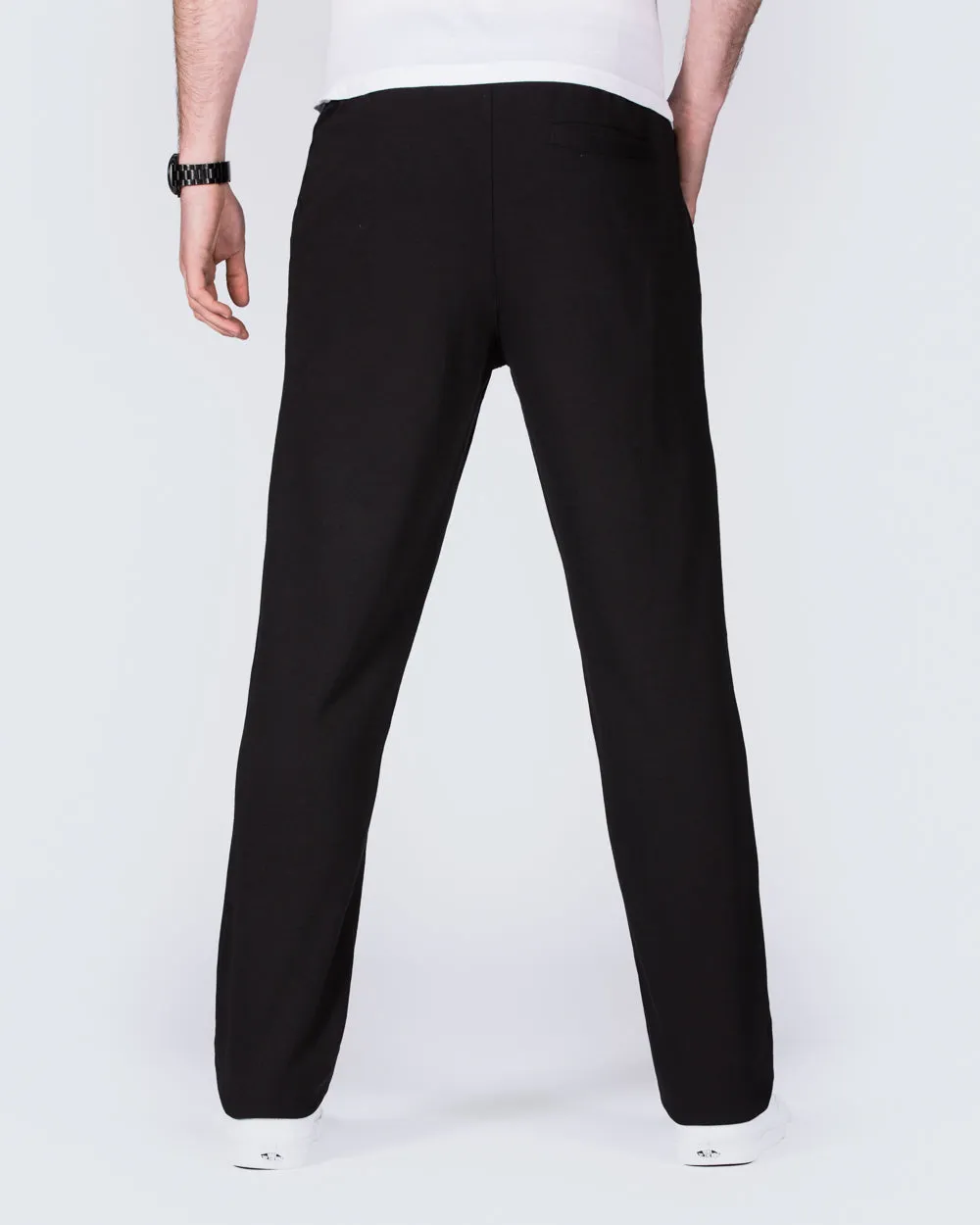 2t Colin Regular Fit Tall Joggers (black) multi pockets