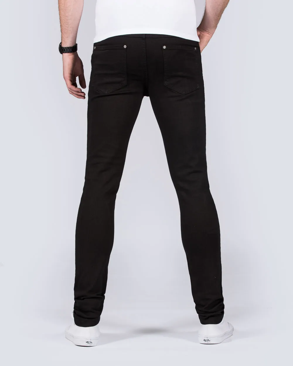 2t Connor Skinny Fit Ripped Jeans (black) skin friendly