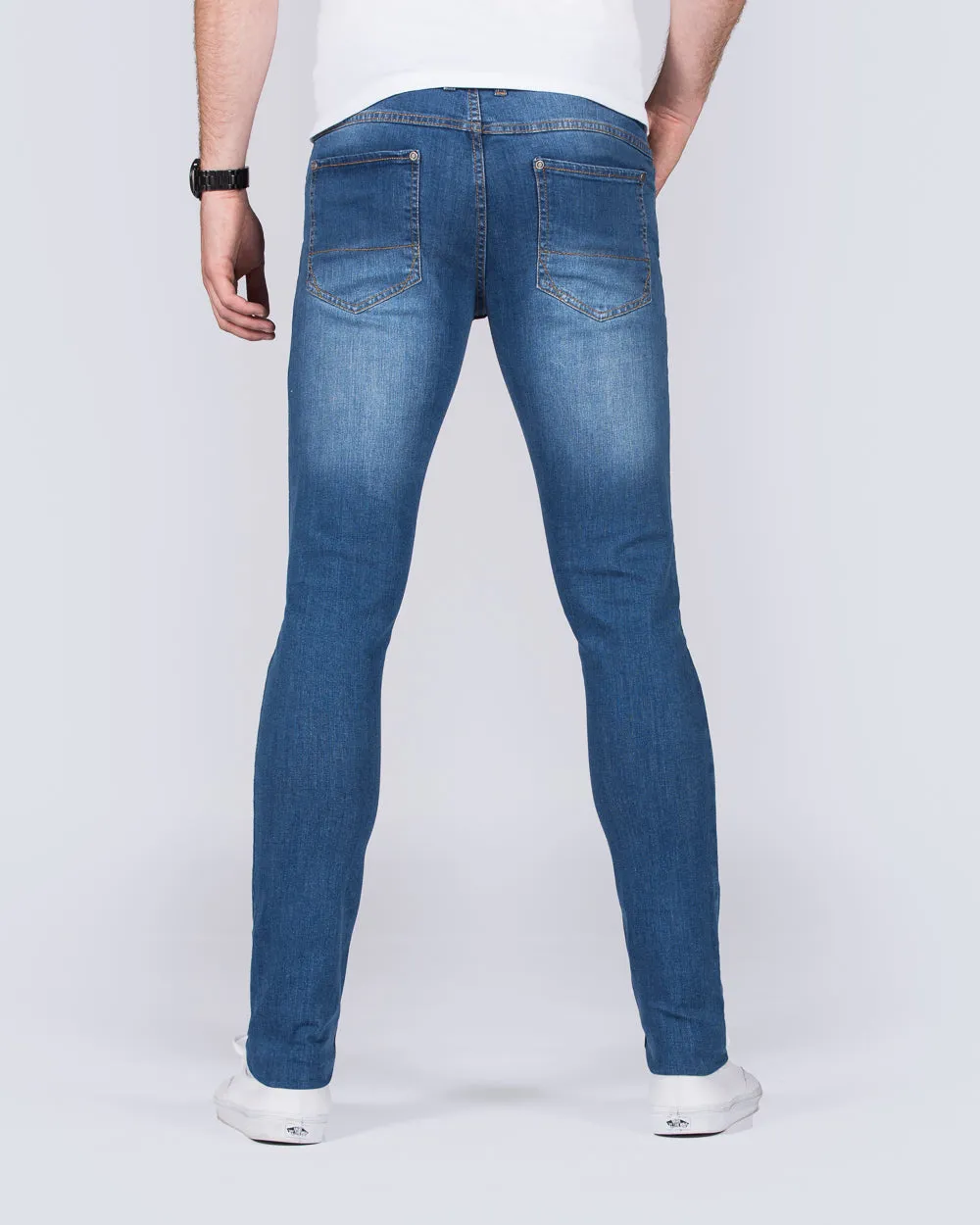 2t Connor Skinny Fit Ripped Jeans (stonewash) unique tailoring