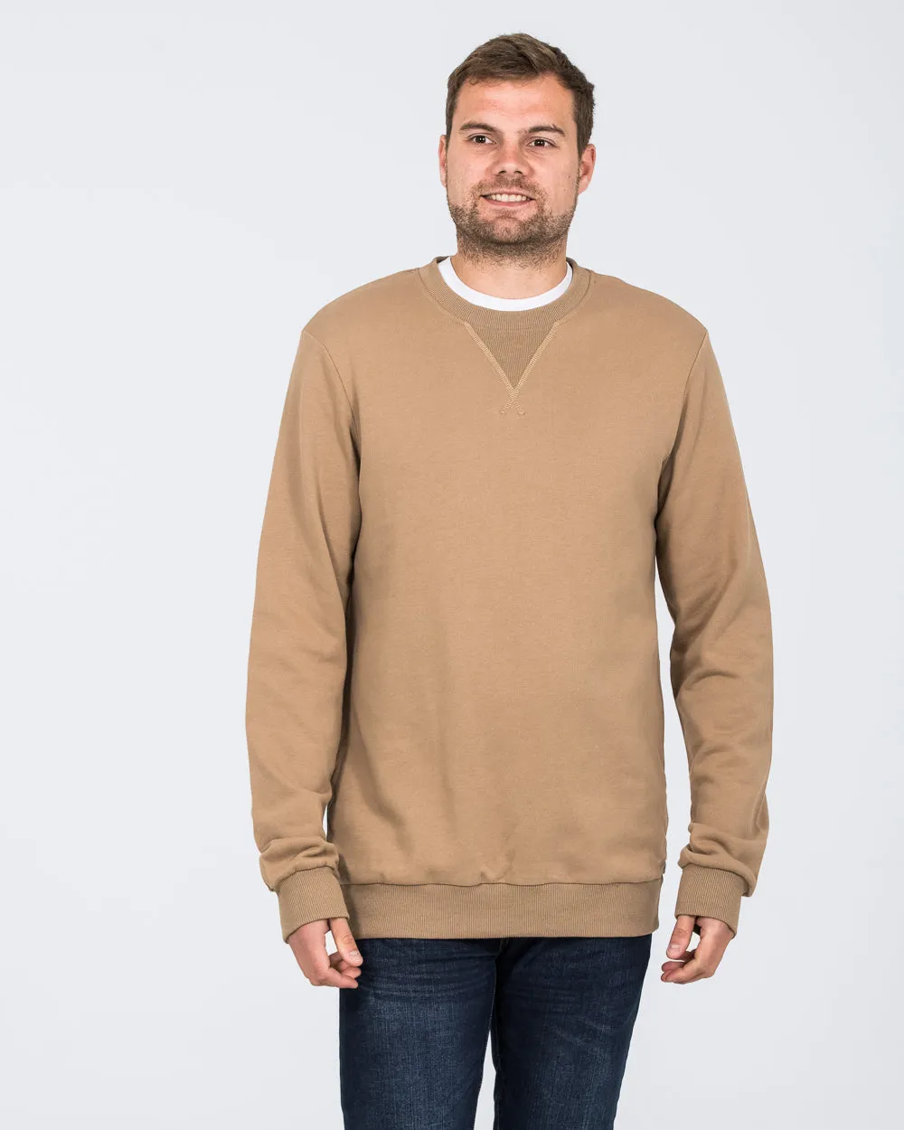 2t Dale Regular Fit Tall Sweatshirt (taupe) effortless chic