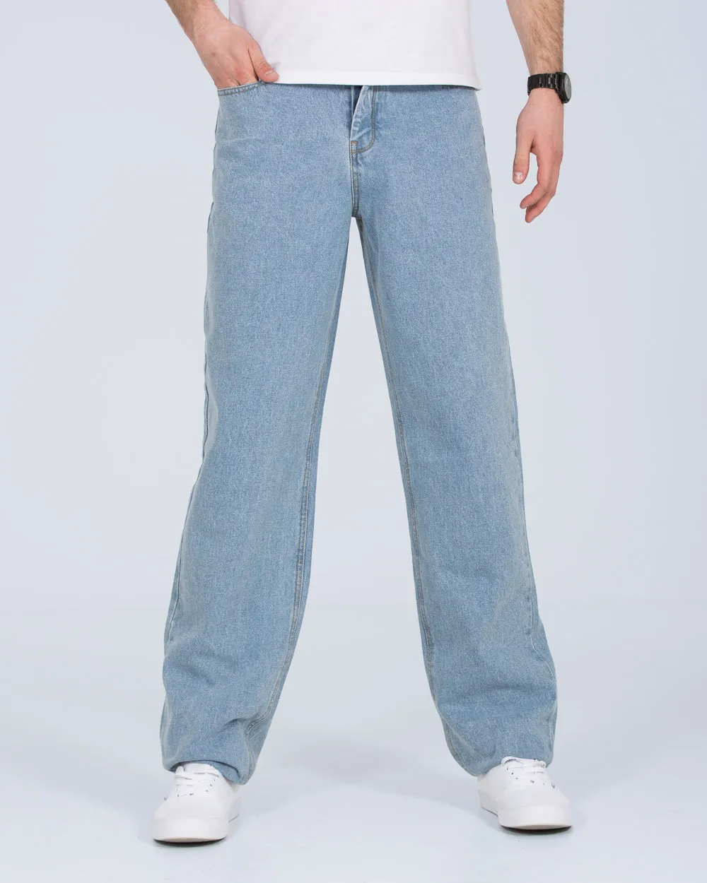 2t Davy Loose Fit Tall Jeans (light wash) hardwearing