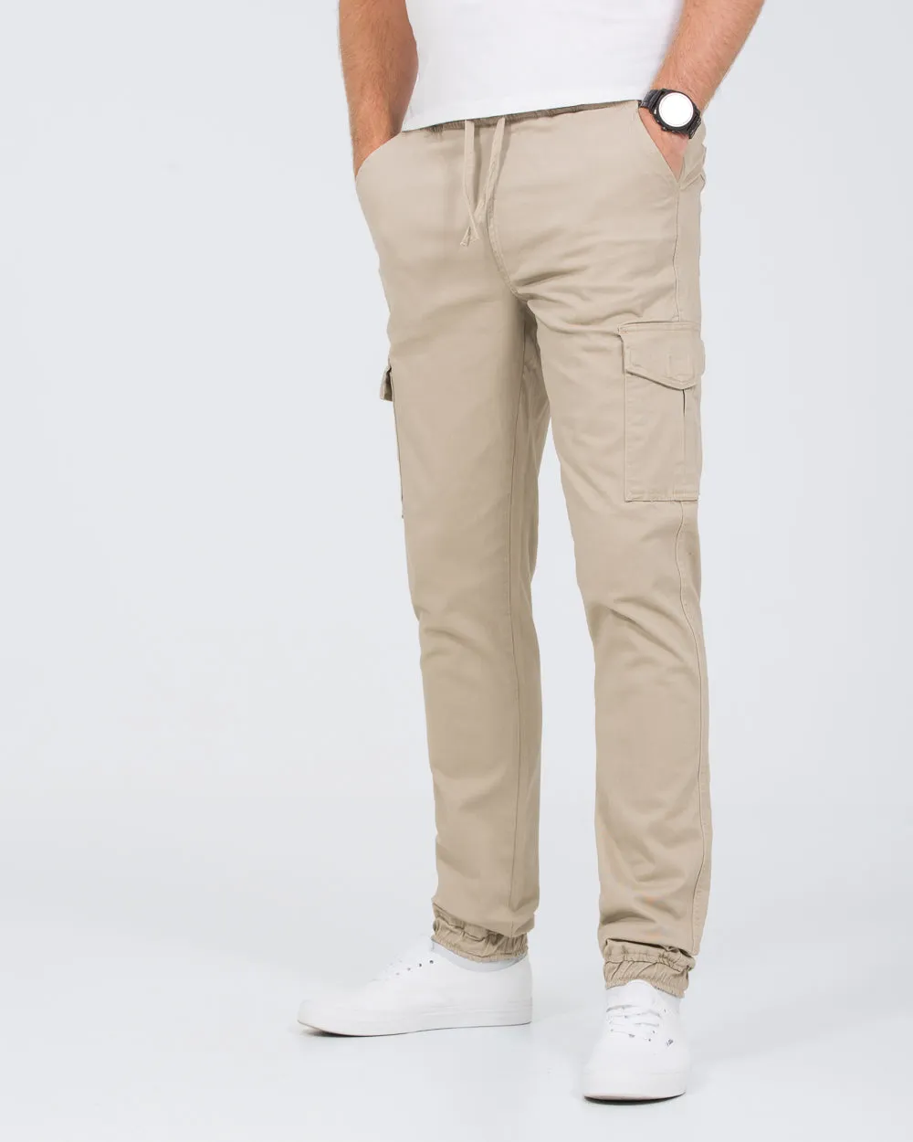 2t Dean Slim Fit Tall Stretch Cargo Trousers (clay) thermal lining
