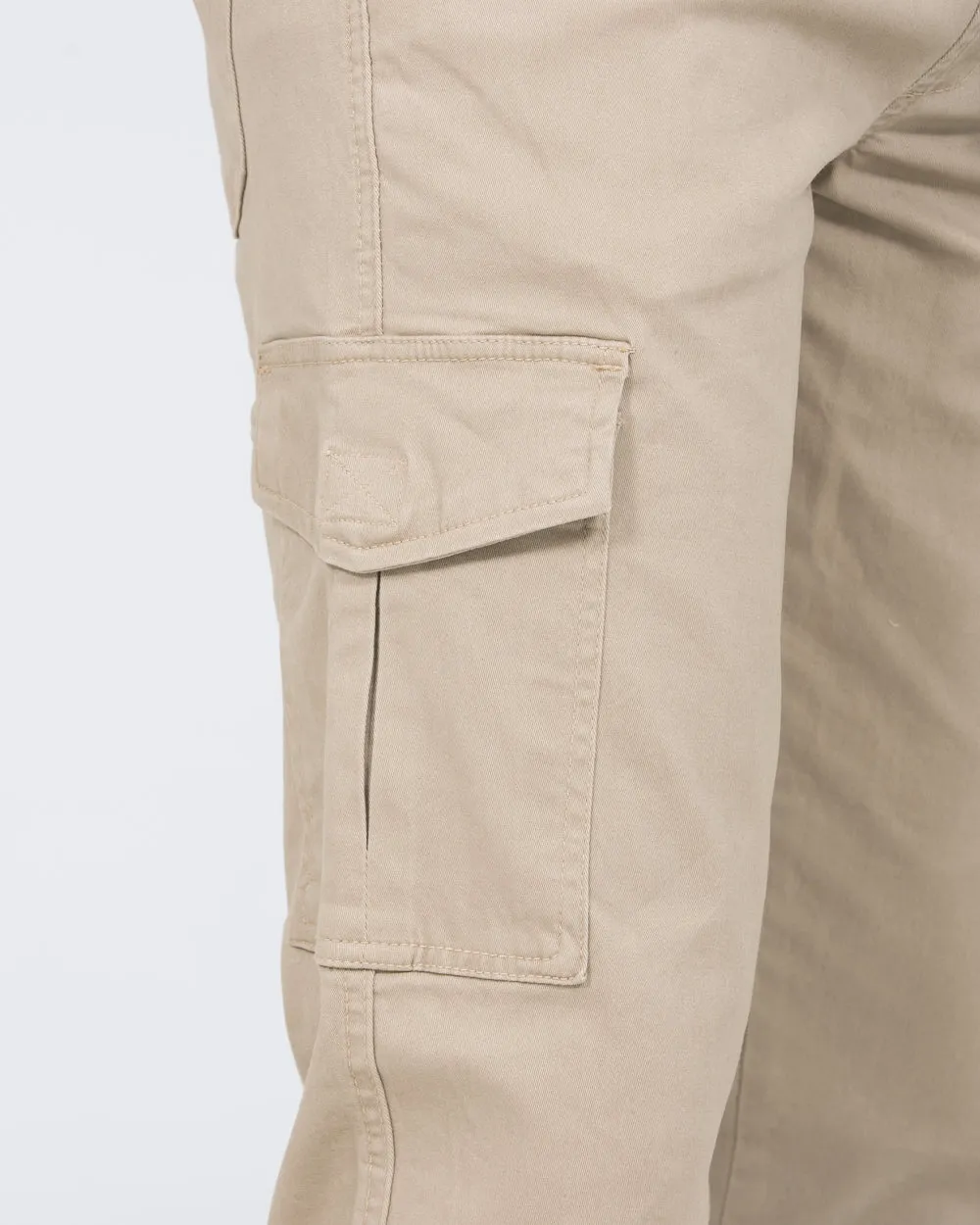 2t Dean Slim Fit Tall Stretch Cargo Trousers (clay) casual utility