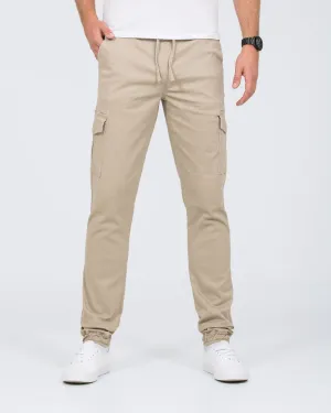 2t Dean Slim Fit Tall Stretch Cargo Trousers (clay) loose fit