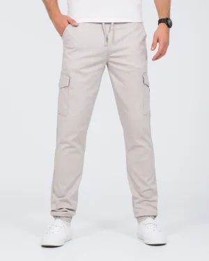 2t Dean Slim Fit Tall Stretch Cargo Trousers (silver) travel friendly