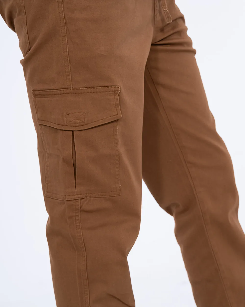 2t Dean Slim Fit Tall Stretch Cargo Trousers (tan) sun protection