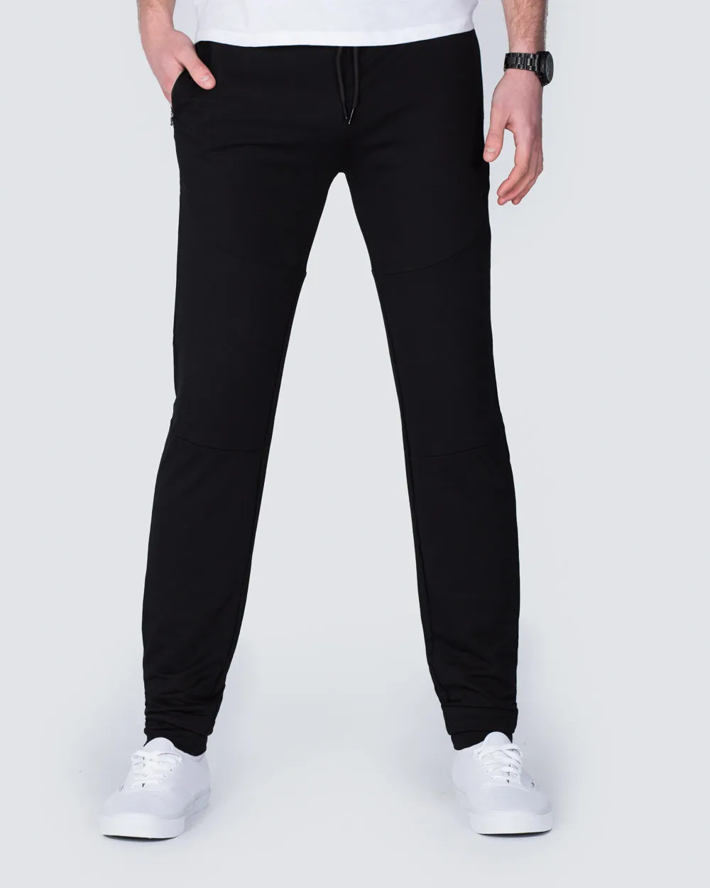 2t Declan Slim Fit Tall Training Joggers (black) soft touch