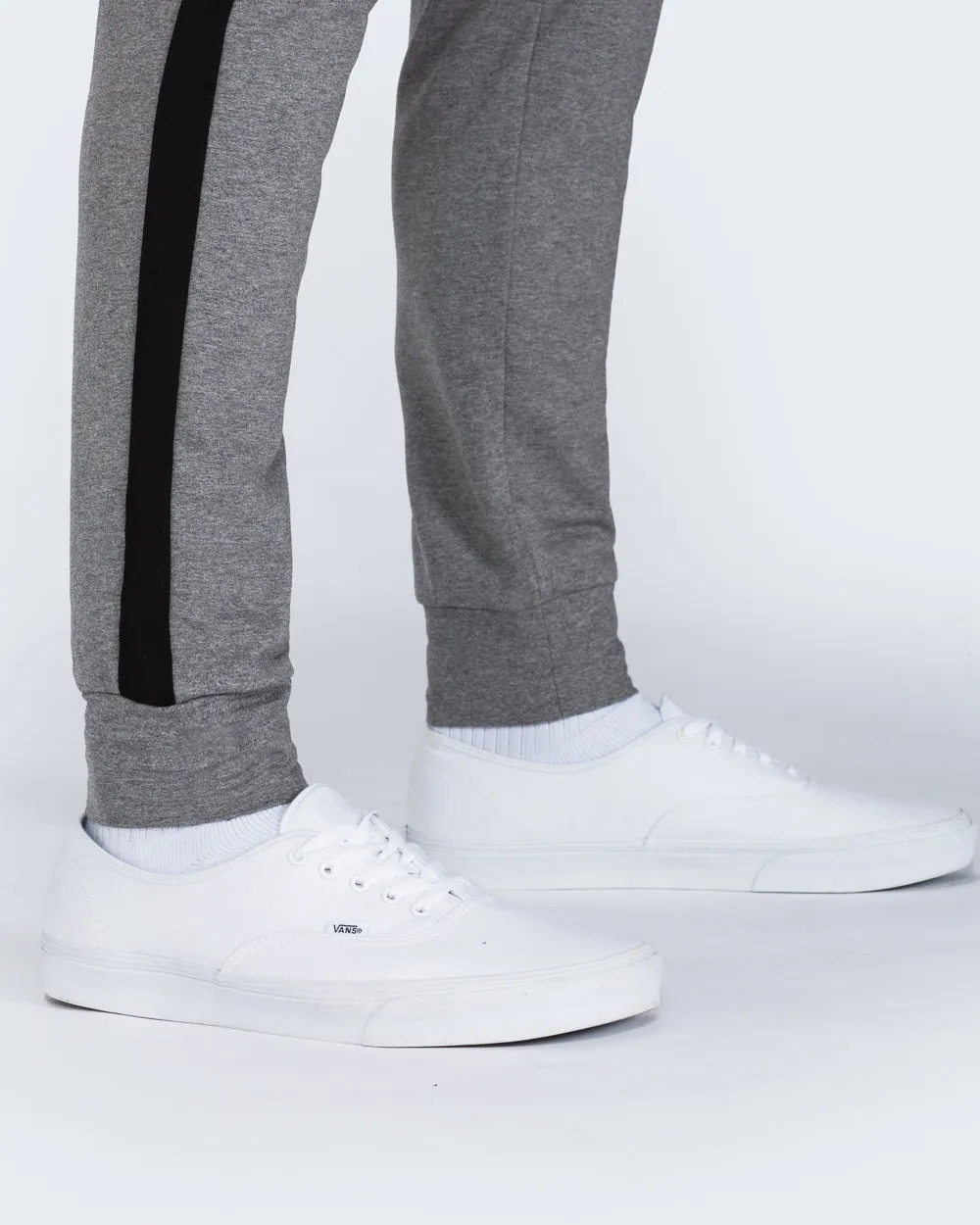 2t Declan Striped Slim Fit Tall Gym Joggers (charcoal) street style