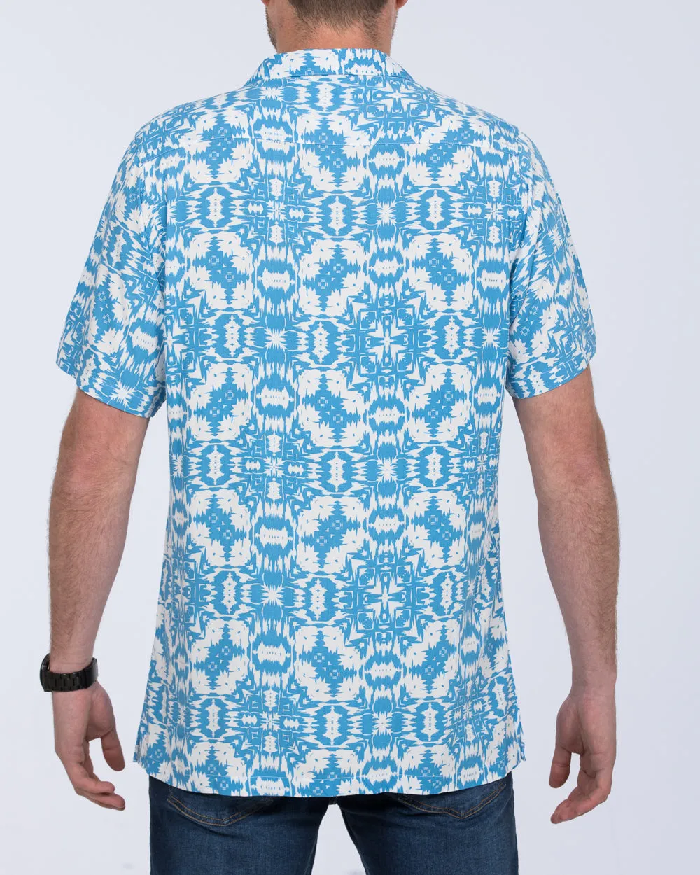 2t Dustin Short Sleeve Tall Revere Shirt (blue) Timeless Wear