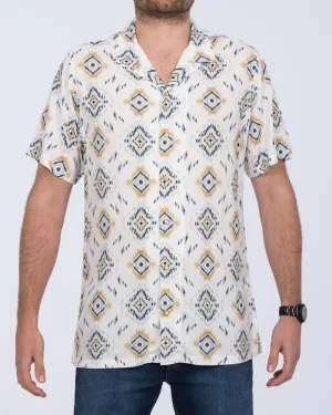 2t Dustin Short Sleeve Tall Revere Shirt (white aztec) Slim Fit